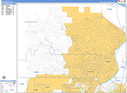 Rio Rancho  Wall Map Basic Style